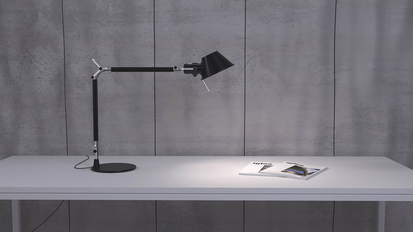Yana Esakova，Table Lamps，Desk lamp，product design，Rotatable design，Gesture control，
