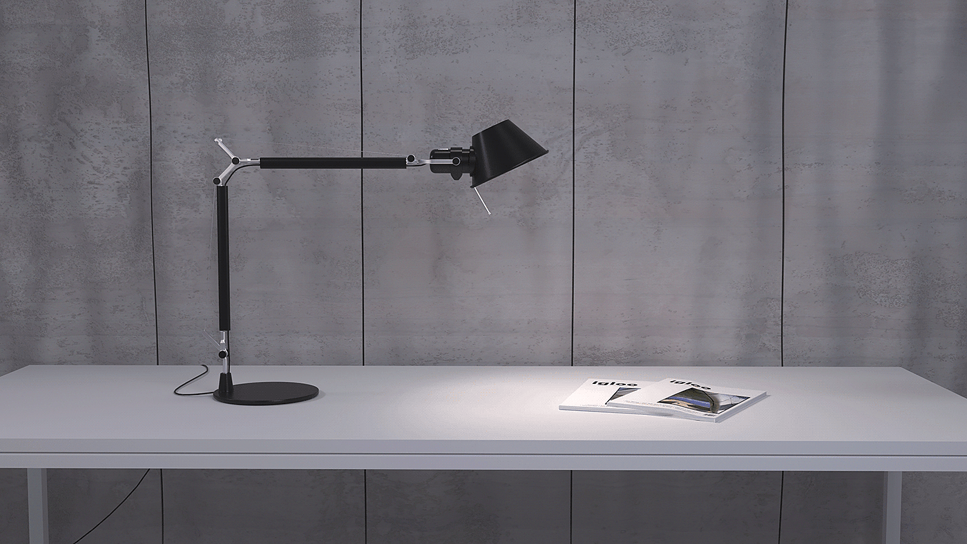 Yana Esakova，Table Lamps，Desk lamp，product design，Rotatable design，Gesture control，