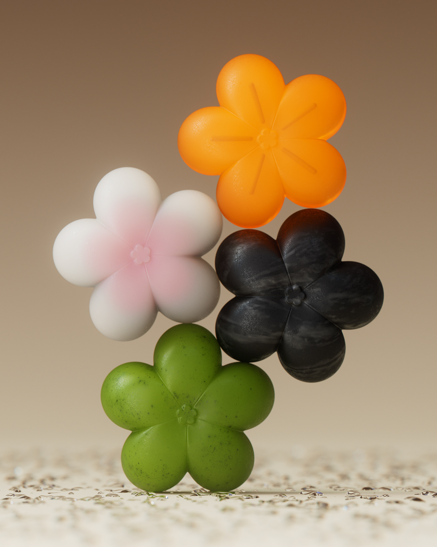 Blossom Soap，Flower soap，Linda Bui，Aesthetic design，RenderWeekly，Flower form，