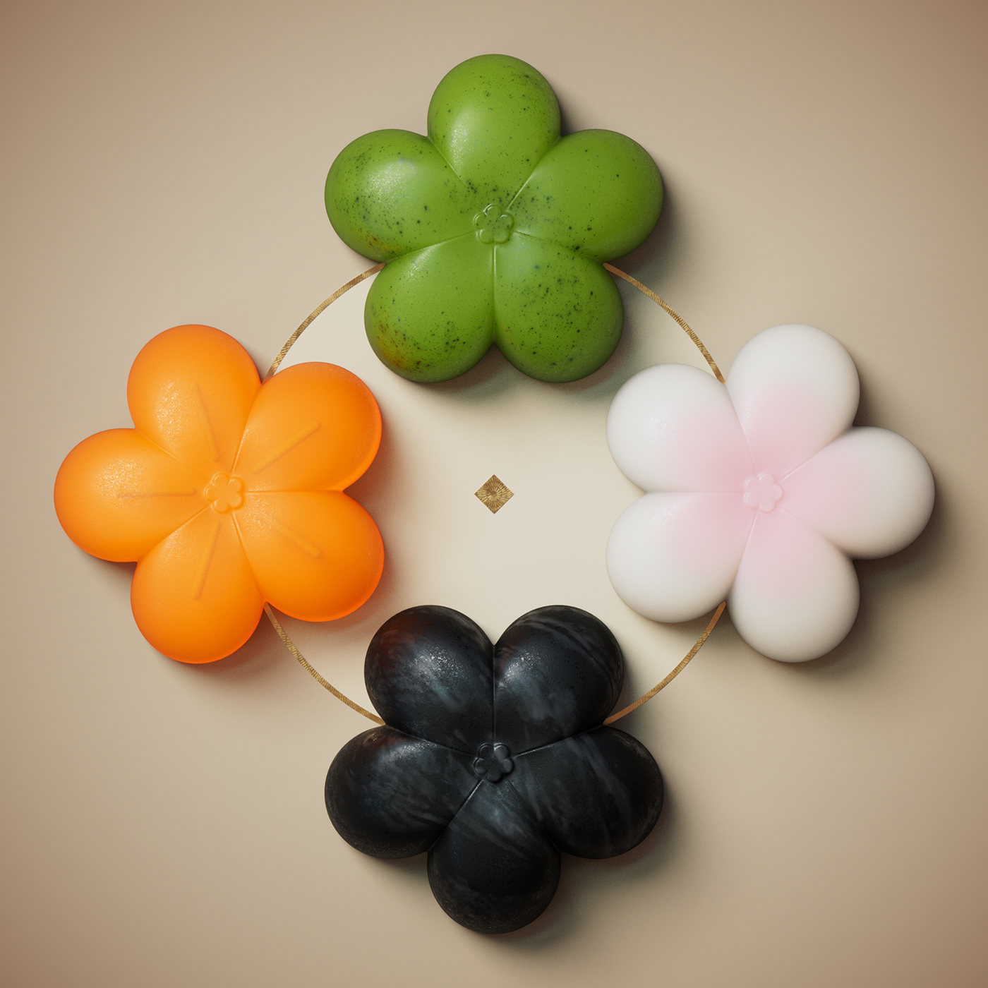 Blossom Soap，Flower soap，Linda Bui，Aesthetic design，RenderWeekly，Flower form，