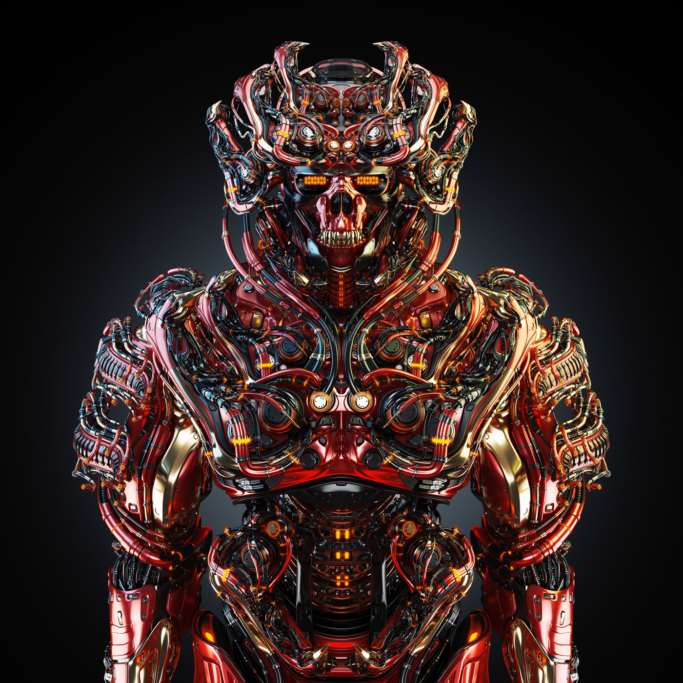 NFT，Futurist，robot，human skeleton，