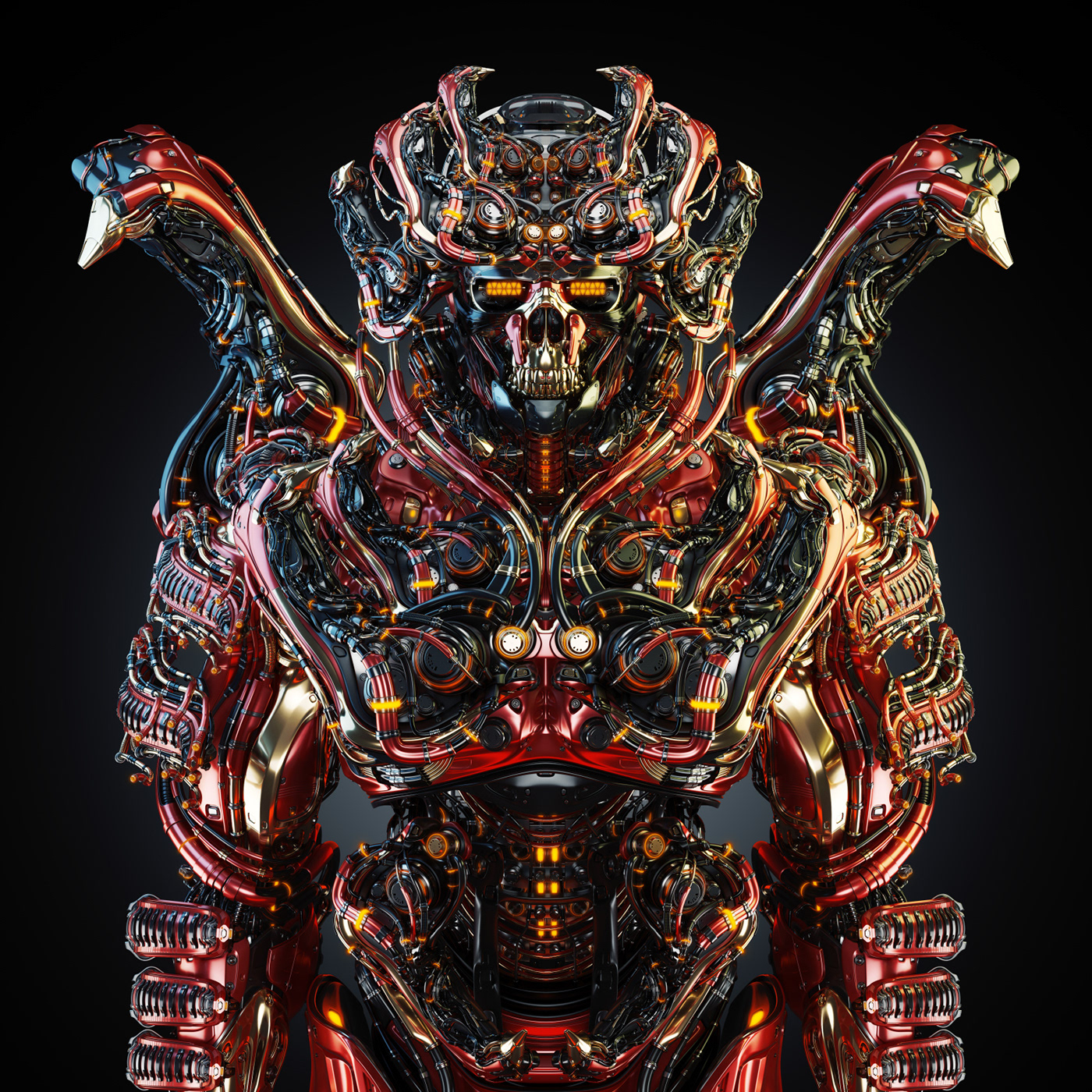 NFT，Futurist，robot，human skeleton，