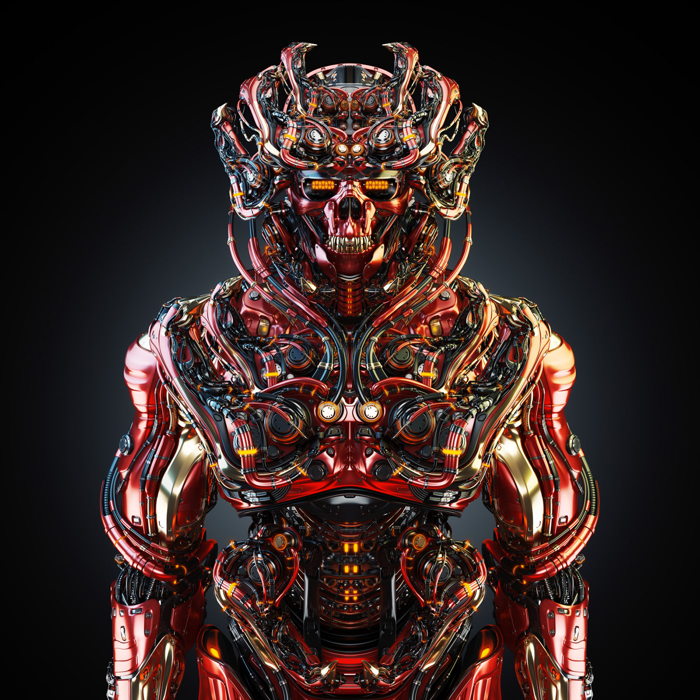 NFT，Futurist，robot，human skeleton，