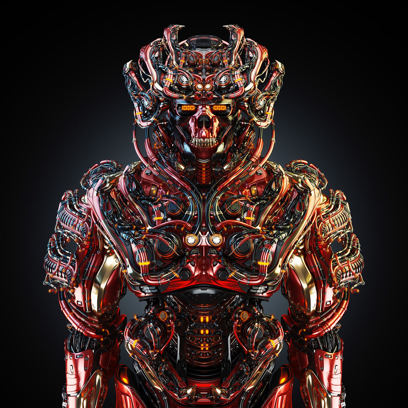 NFT，Futurist，robot，human skeleton，