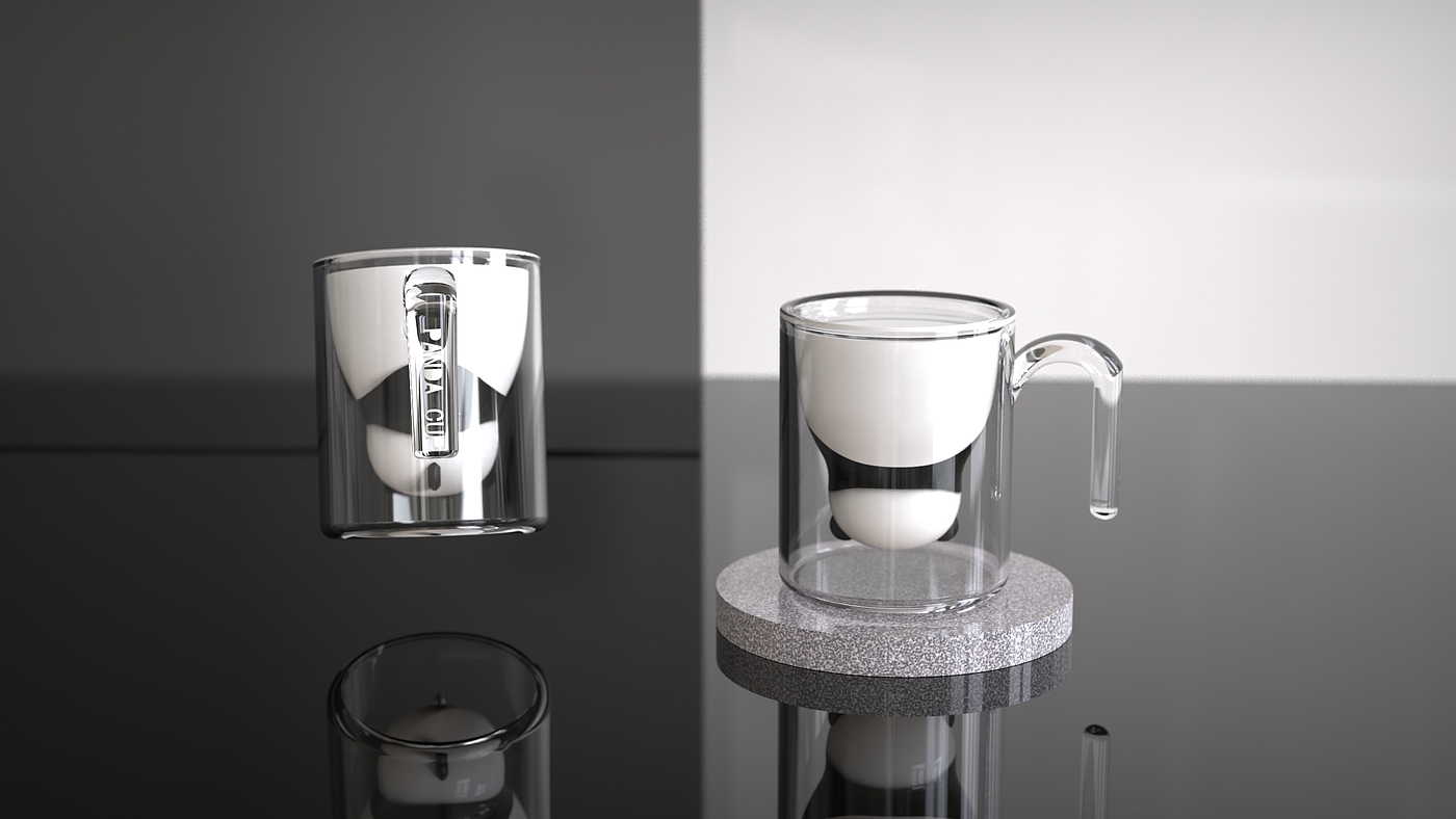 Water cup; Tea cup; Panda; Ceramic cup; Glass; Mug，