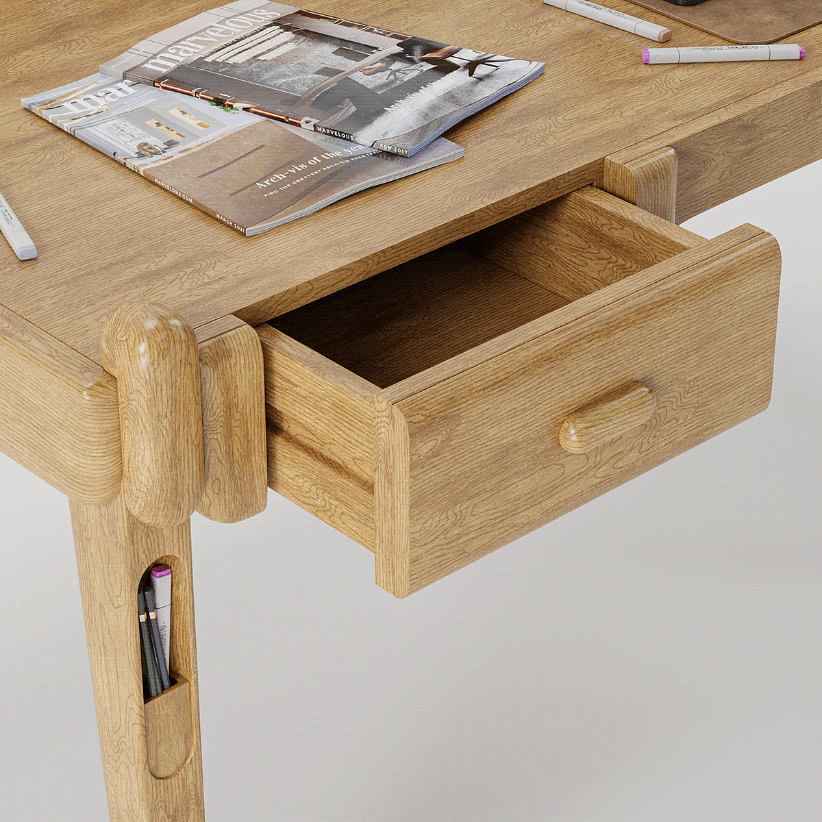 办公桌，木制，油面，精致，外观设计，