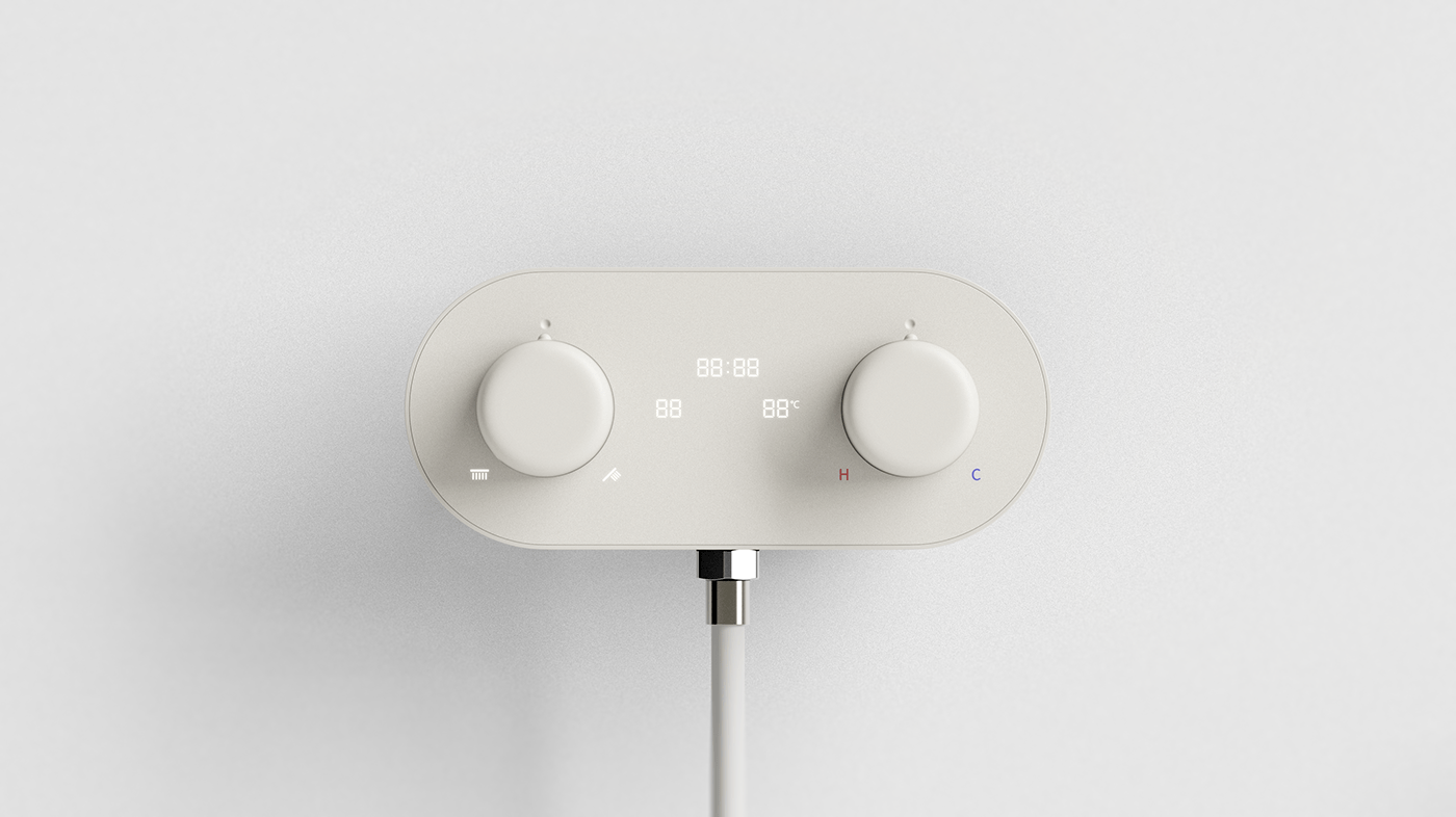 bath，intelligence，innovate，Temperature controller，product design，Appearance design，