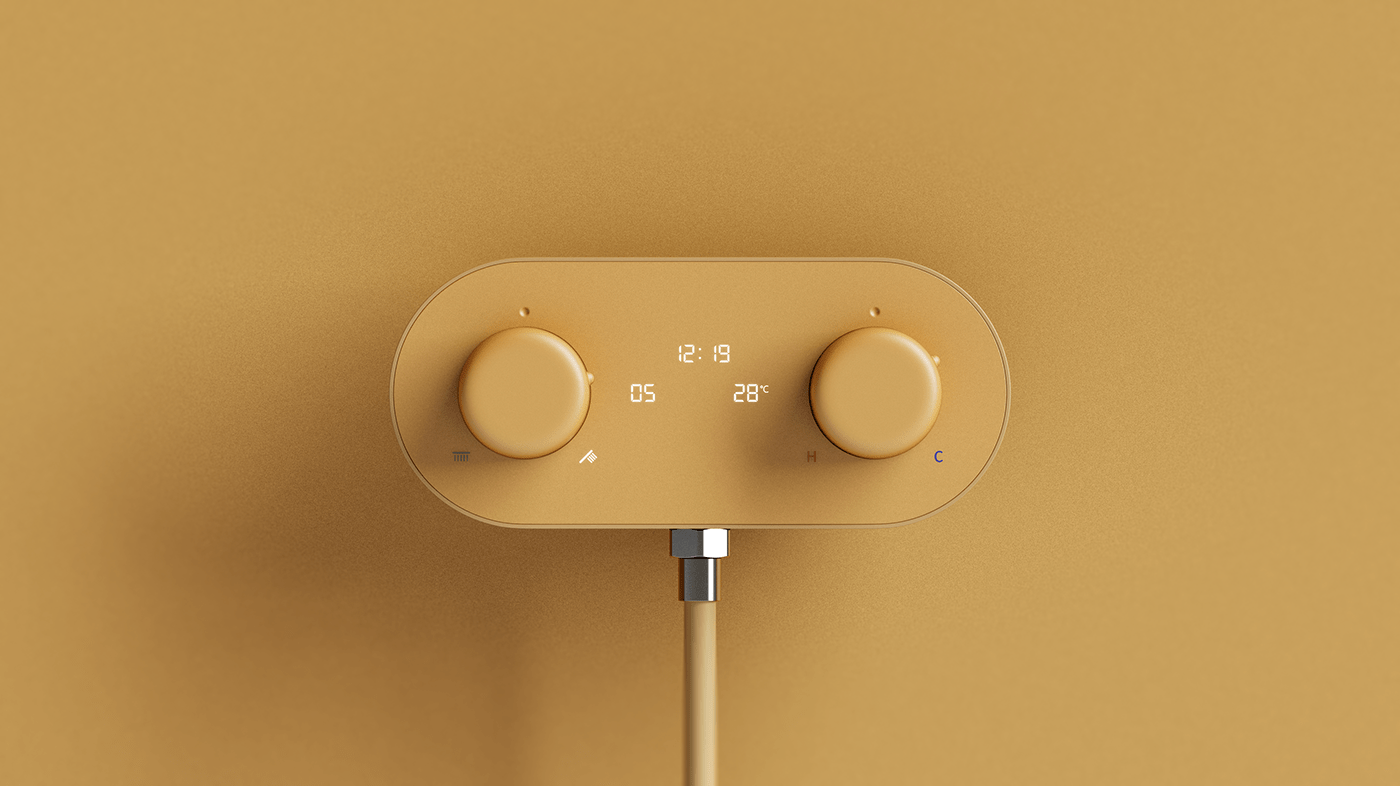 bath，intelligence，innovate，Temperature controller，product design，Appearance design，