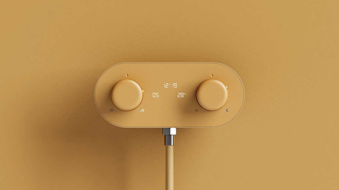 bath，intelligence，innovate，Temperature controller，product design，Appearance design，