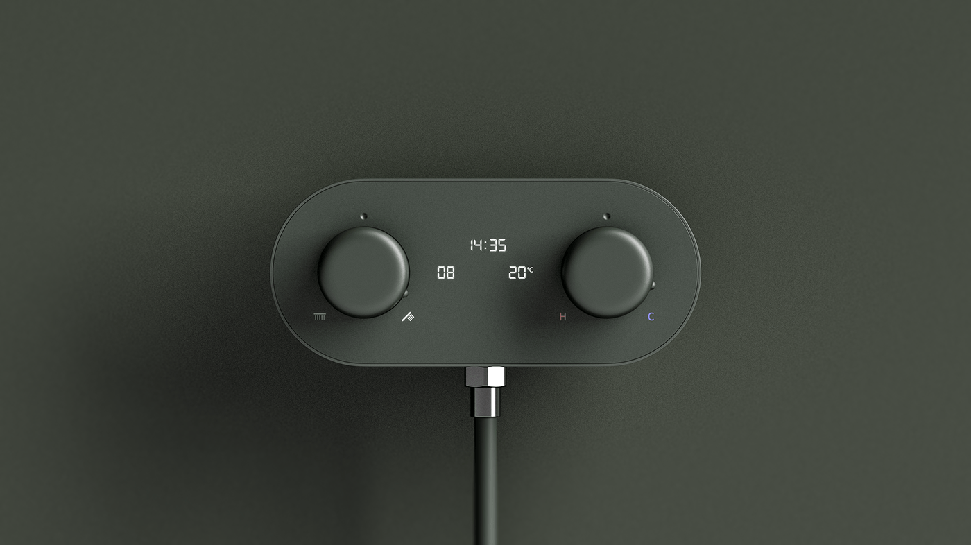 bath，intelligence，innovate，Temperature controller，product design，Appearance design，