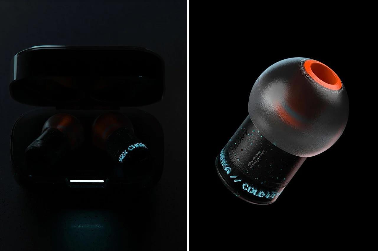 Sony，ANC earplugs，wireless，Appearance design，product design，