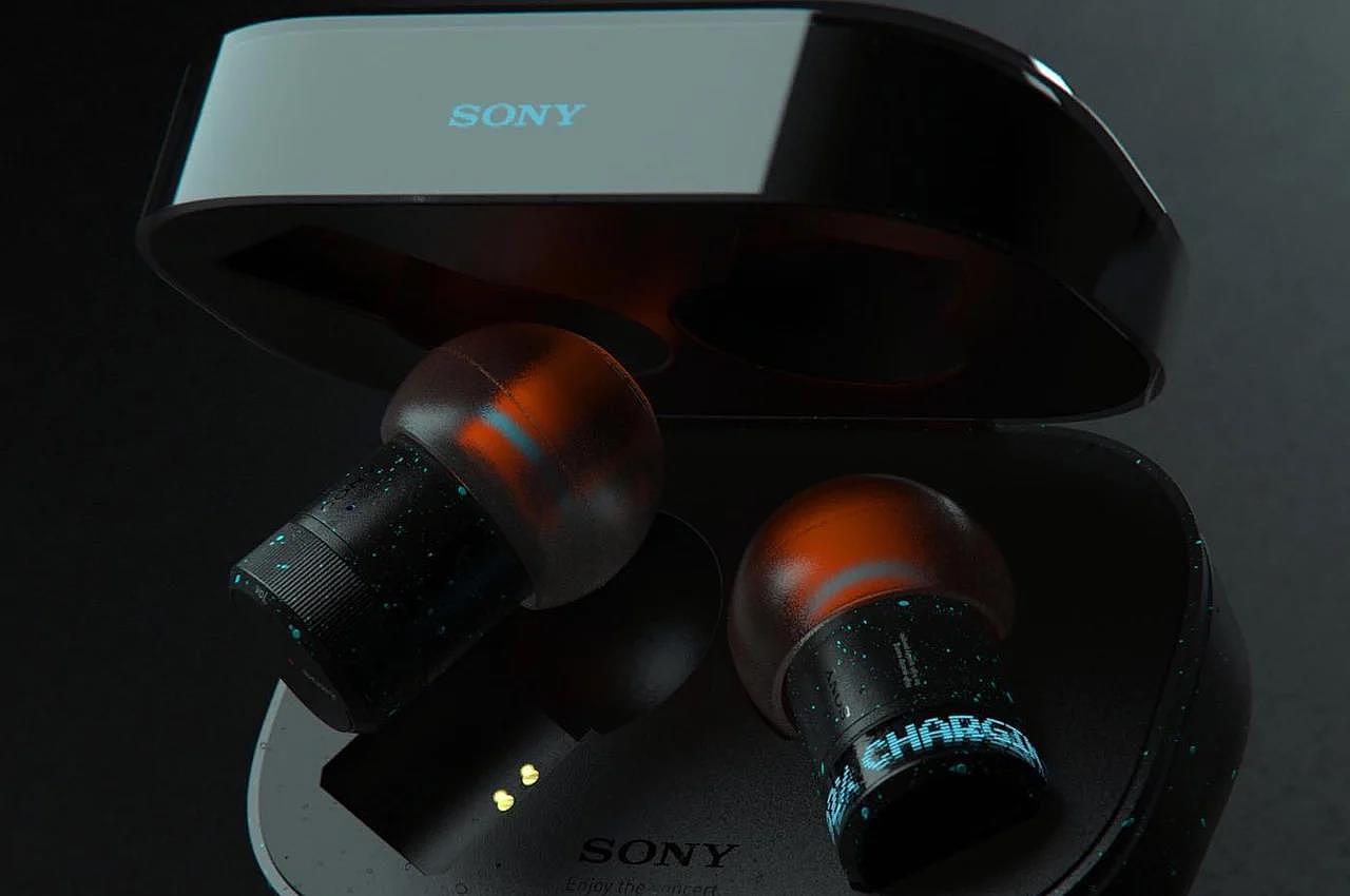 Sony，ANC earplugs，wireless，Appearance design，product design，