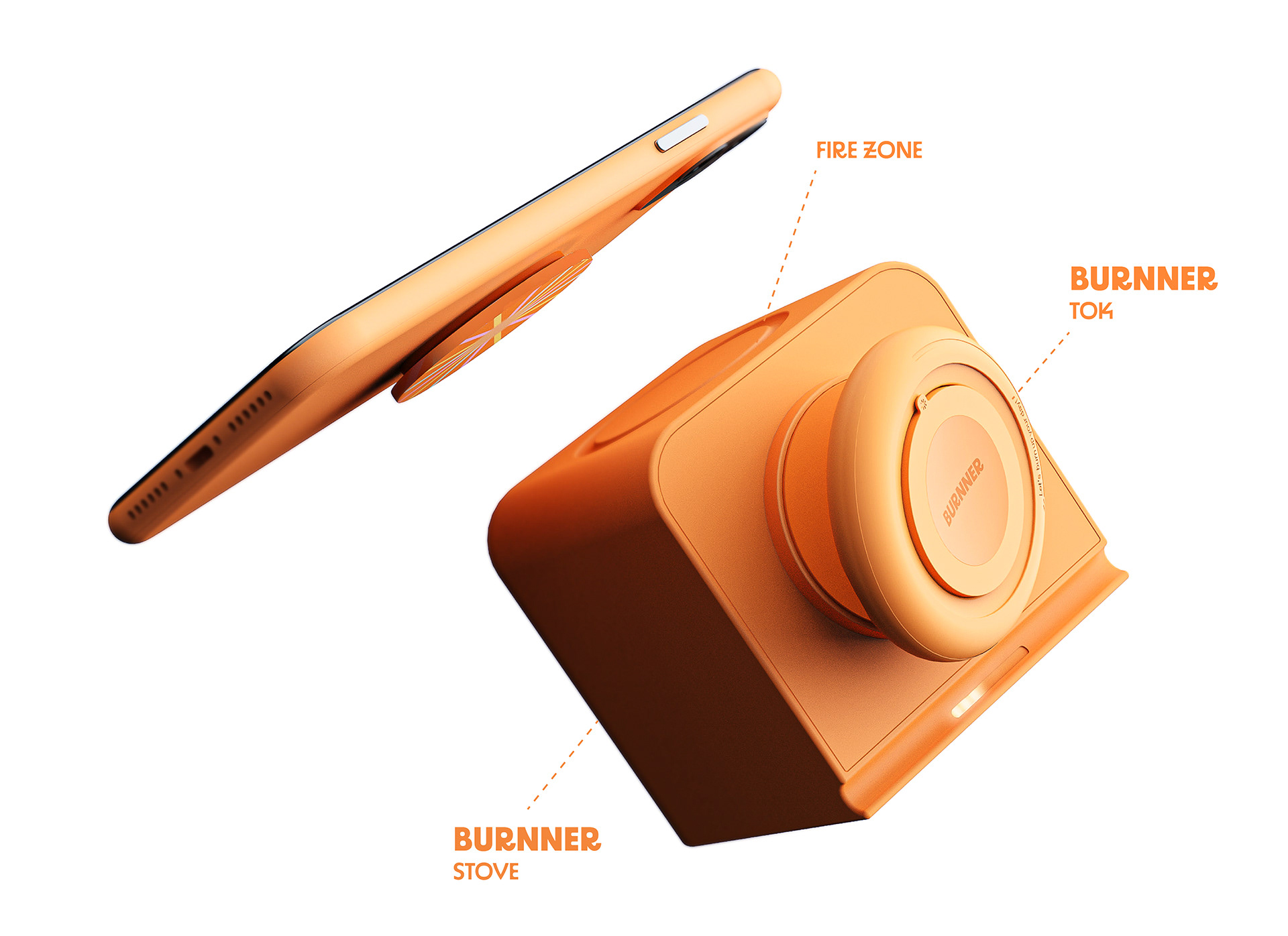conceptual design，product design，Brand design，BURNNER，Wireless charging，