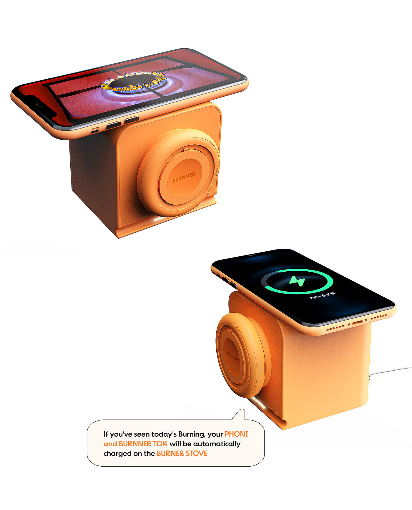 conceptual design，product design，Brand design，BURNNER，Wireless charging，