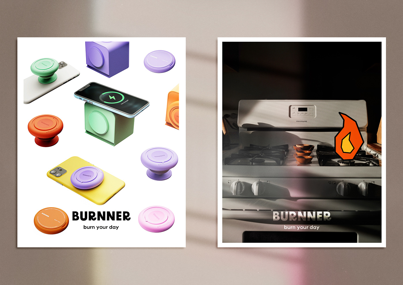 conceptual design，product design，Brand design，BURNNER，Wireless charging，