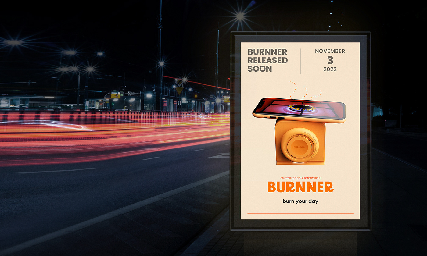 conceptual design，product design，Brand design，BURNNER，Wireless charging，