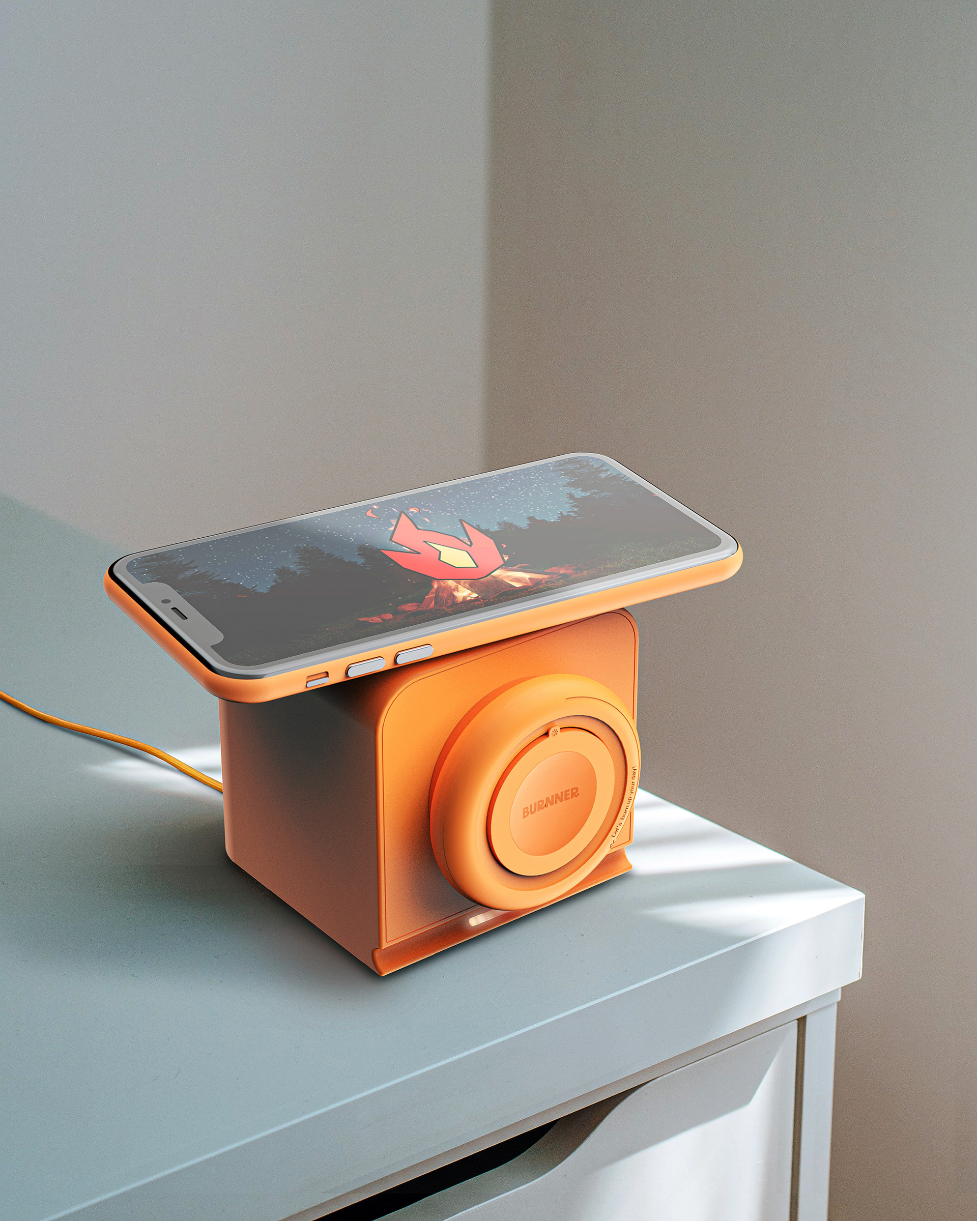 conceptual design，product design，Brand design，BURNNER，Wireless charging，