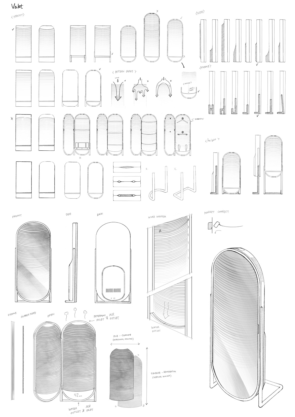 Valet，Washing machine，Appearance design，product design，innovate，