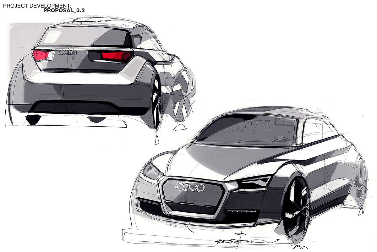 Audi D.U.E.，自动化设计，草图，