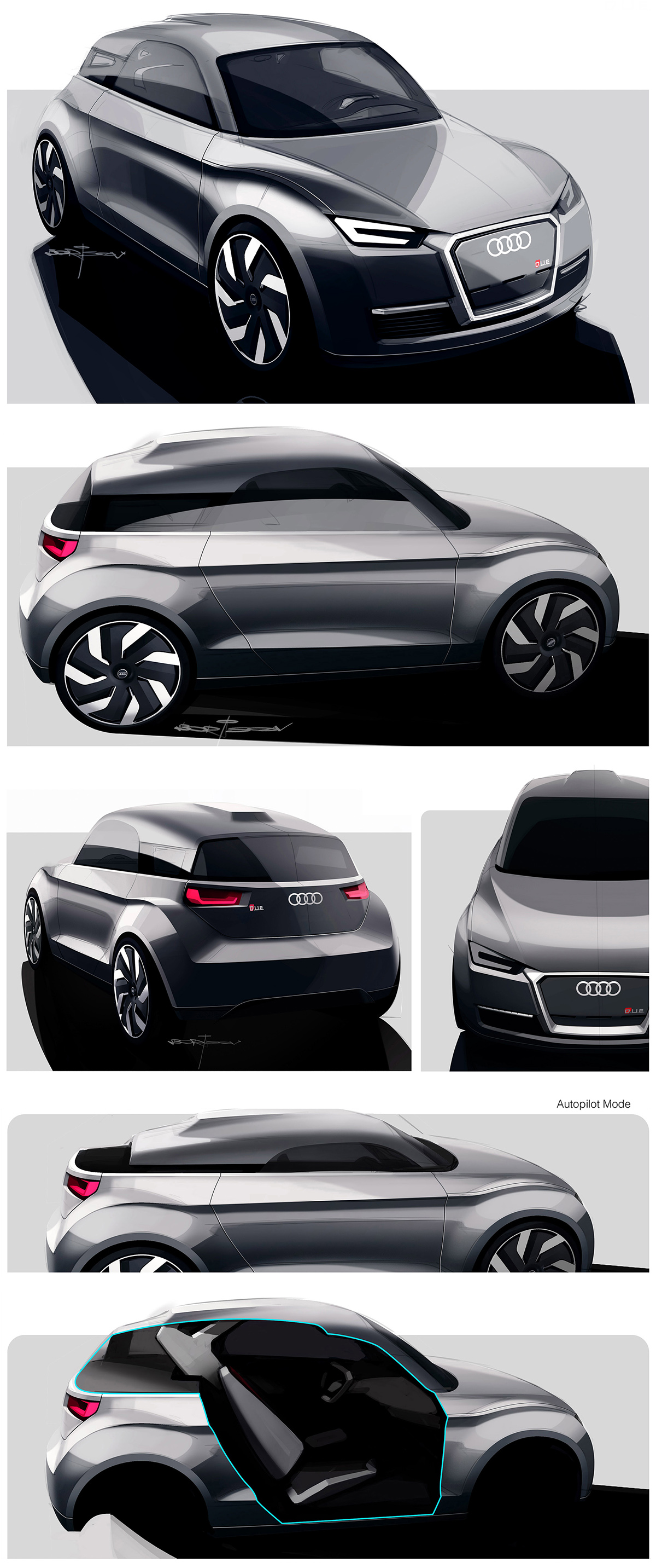 Audi D.U.E.，Automatic design，sketch，