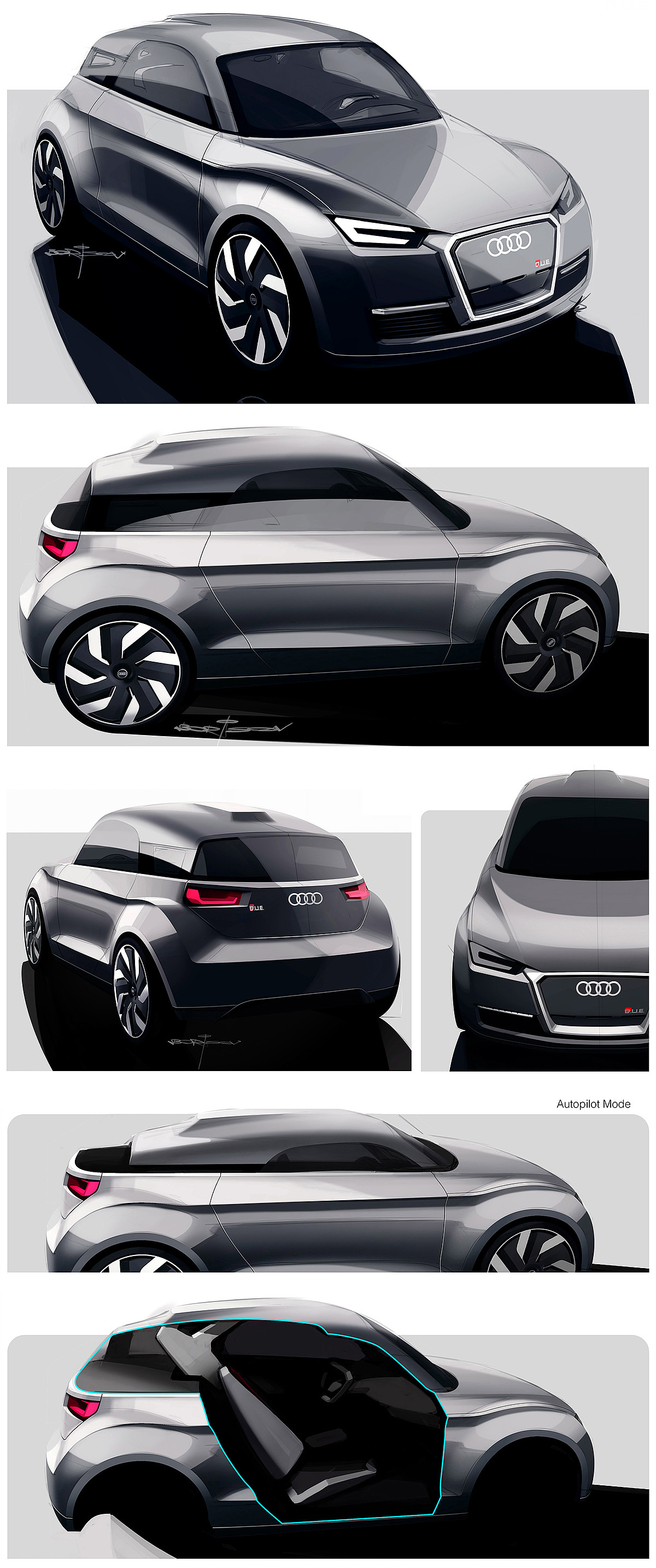 Audi D.U.E.，自动化设计，草图，