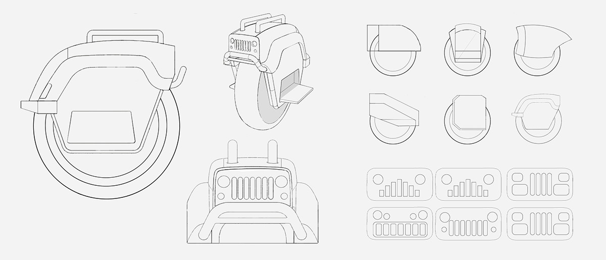 Jeeni，jeep，Concept Car，wheelbarrow，Off-road unicycle，