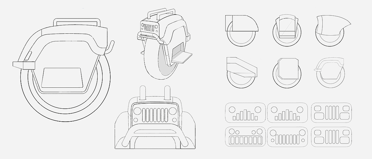 Jeeni，吉普，概念车，独轮车，越野独轮车，