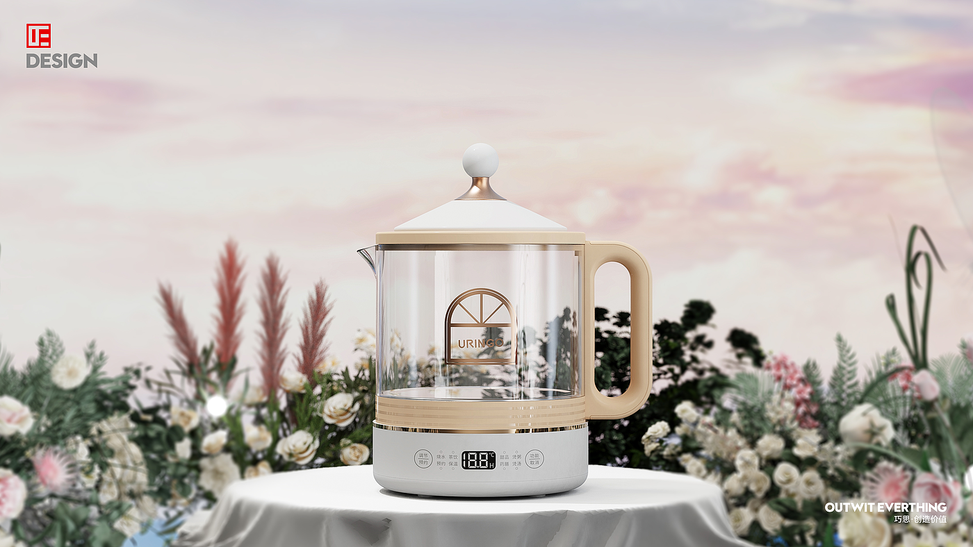 Health pot，health preservation，Product rendering，Macro wing design，Household appliances，merry-go-round，Fairy tales，