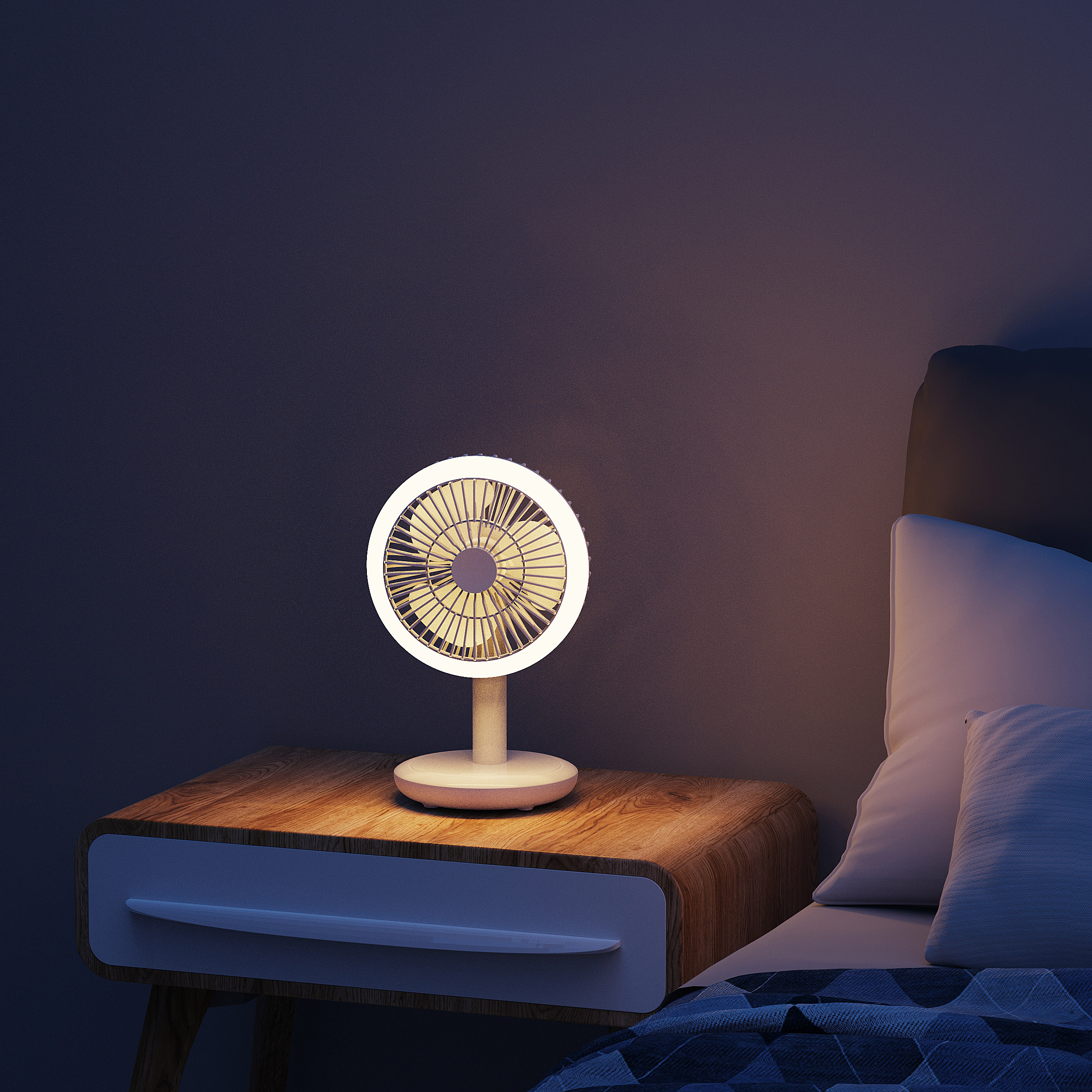 Small fan，Fan，Desktop small fan，Night light，