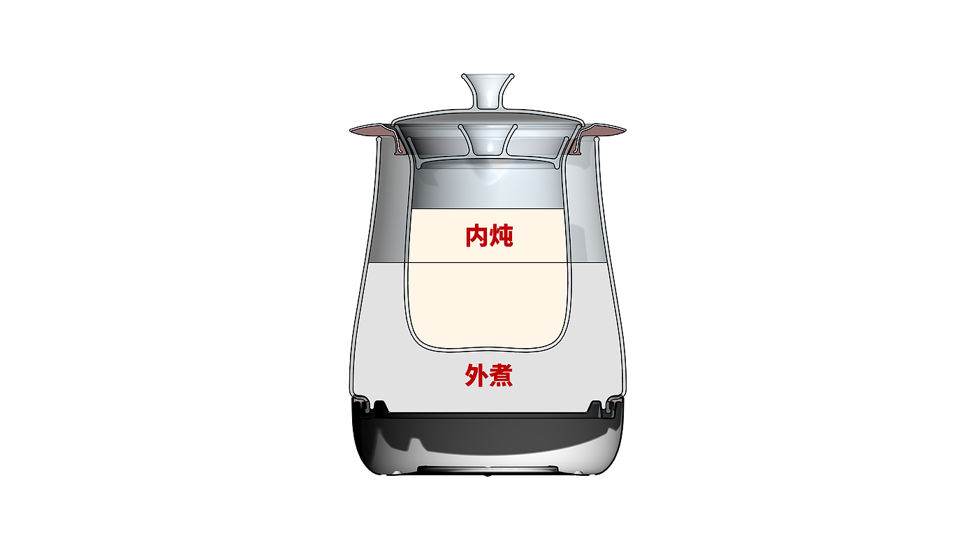 industrial design，household electrical appliances，BUYDEEM，product design，Health pot，Stew，
