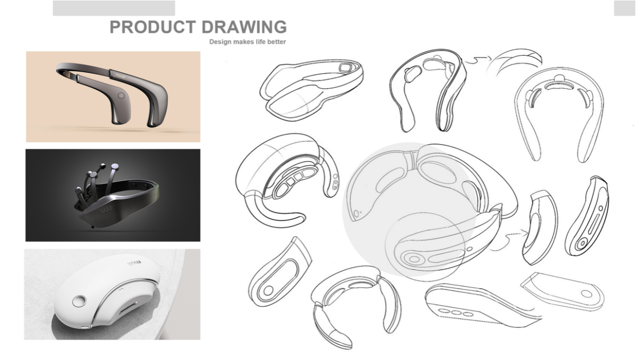 industrial design，product design，sample reels，Cervical massage instrument，