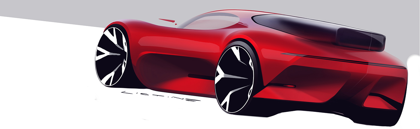 automobile，vehicle，alpha，Hand drawn，sai ，