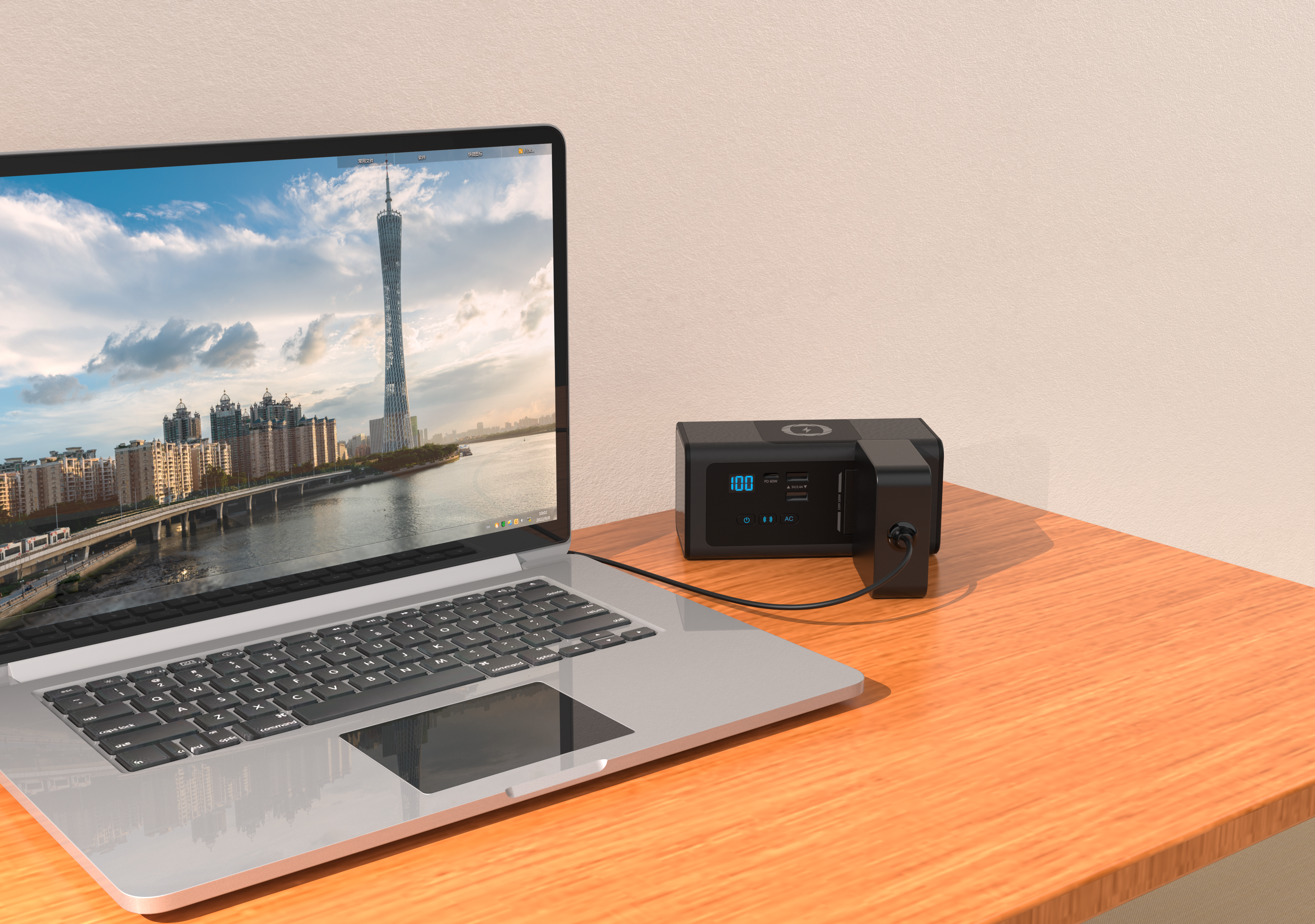 Pd60w emergency outdoor wireless charging mobile power，Portable outdoor multifunctional mobile power supply，