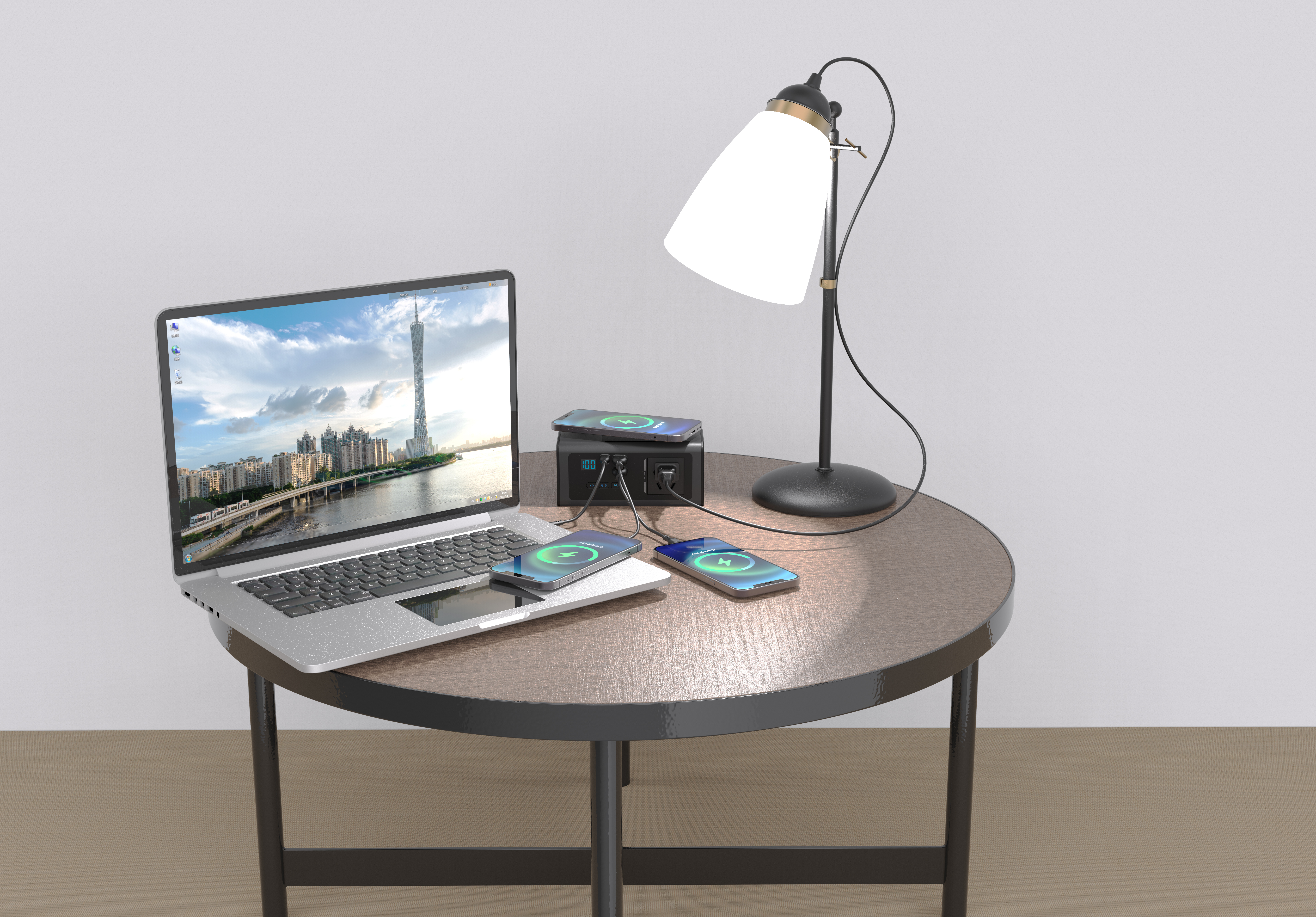 Pd60w emergency outdoor wireless charging mobile power，Portable outdoor multifunctional mobile power supply，