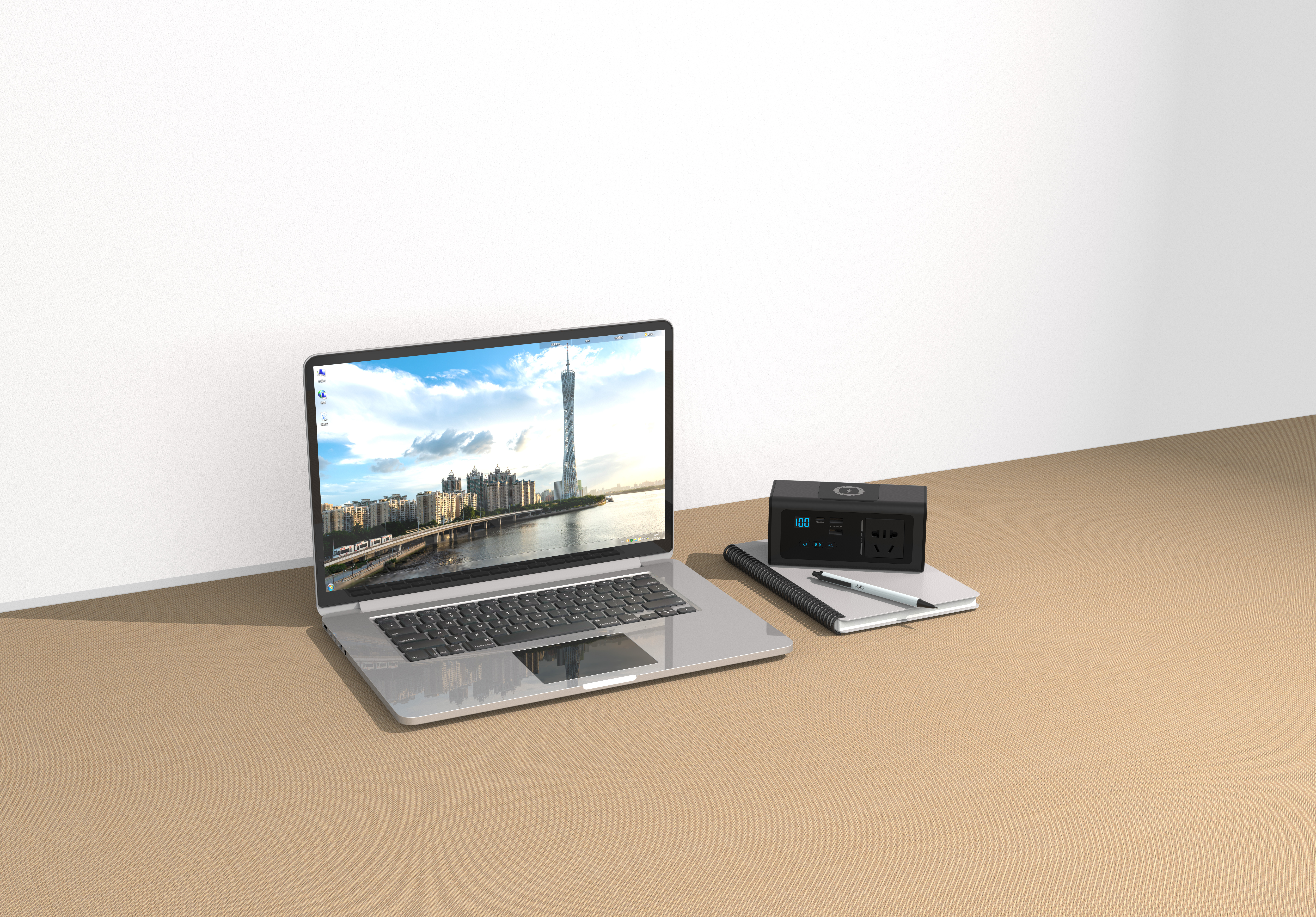 Pd60w emergency outdoor wireless charging mobile power，Portable outdoor multifunctional mobile power supply，