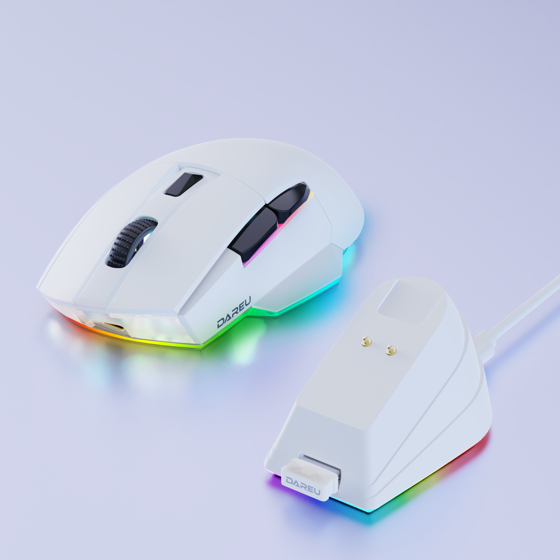 Daryou，Gaming Mouse，Bluetooth Mouse ，RGB，transparent，Wireless mouse，