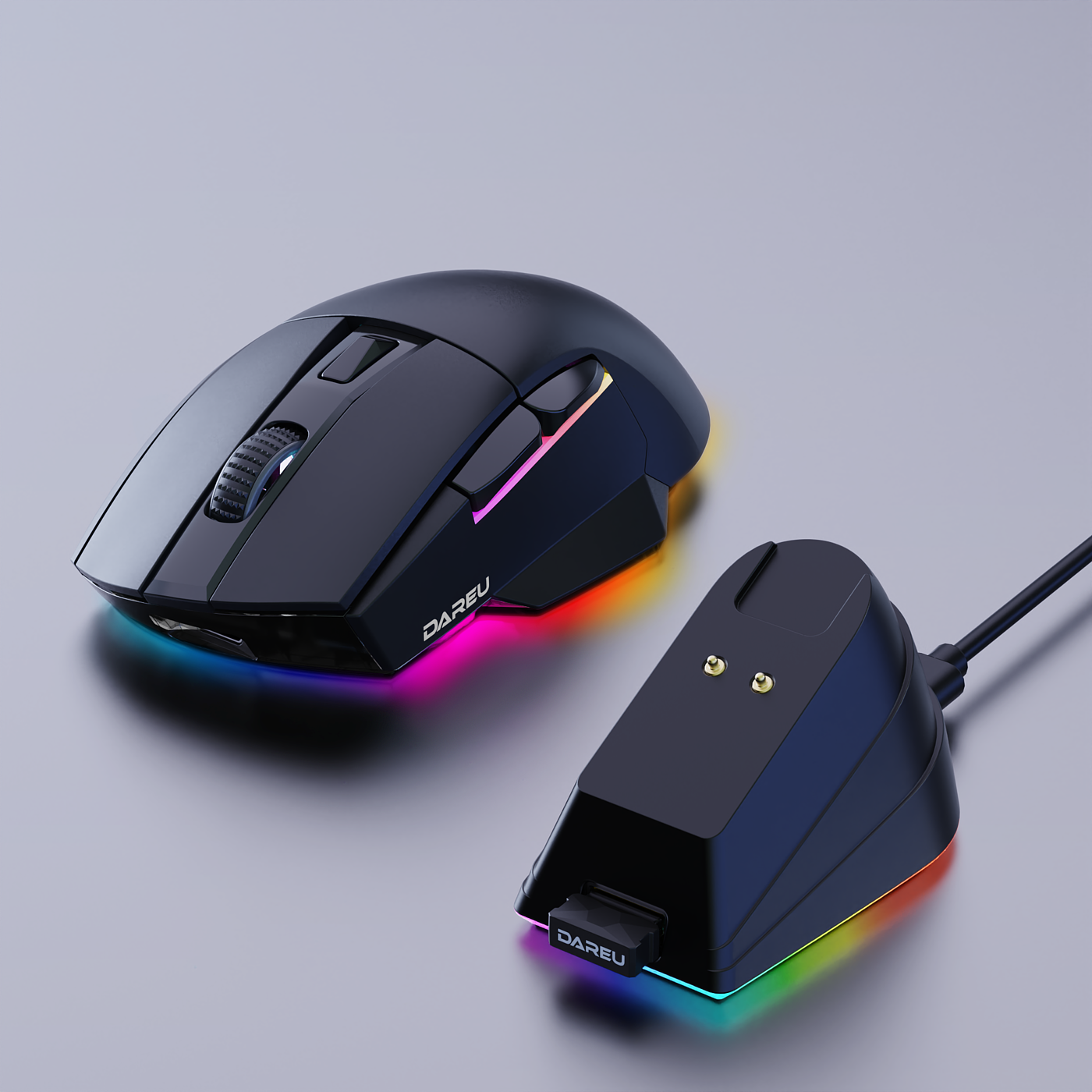 Daryou，Gaming Mouse，Bluetooth Mouse ，RGB，transparent，Wireless mouse，