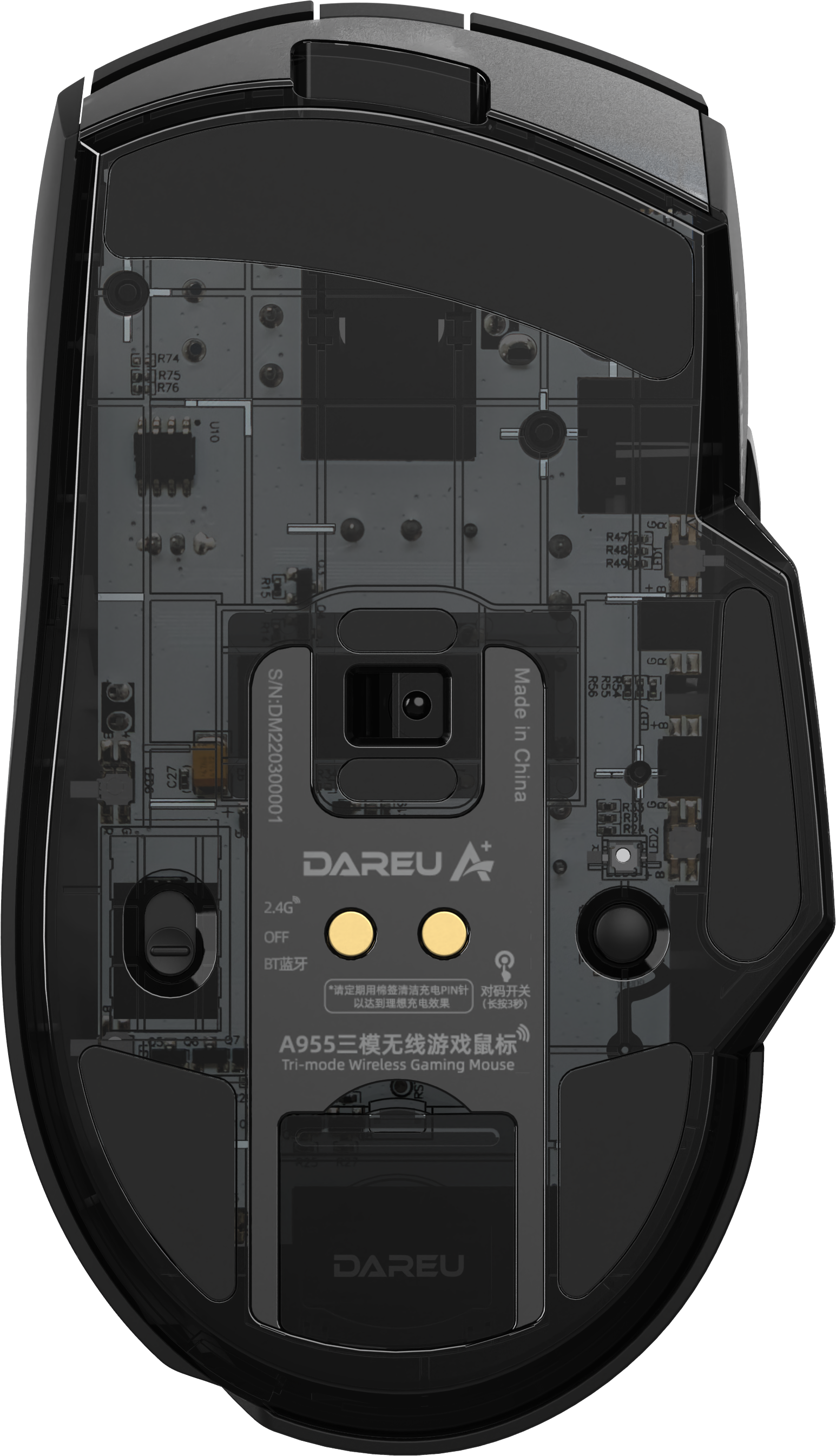 Daryou，Gaming Mouse，Bluetooth Mouse ，RGB，transparent，Wireless mouse，