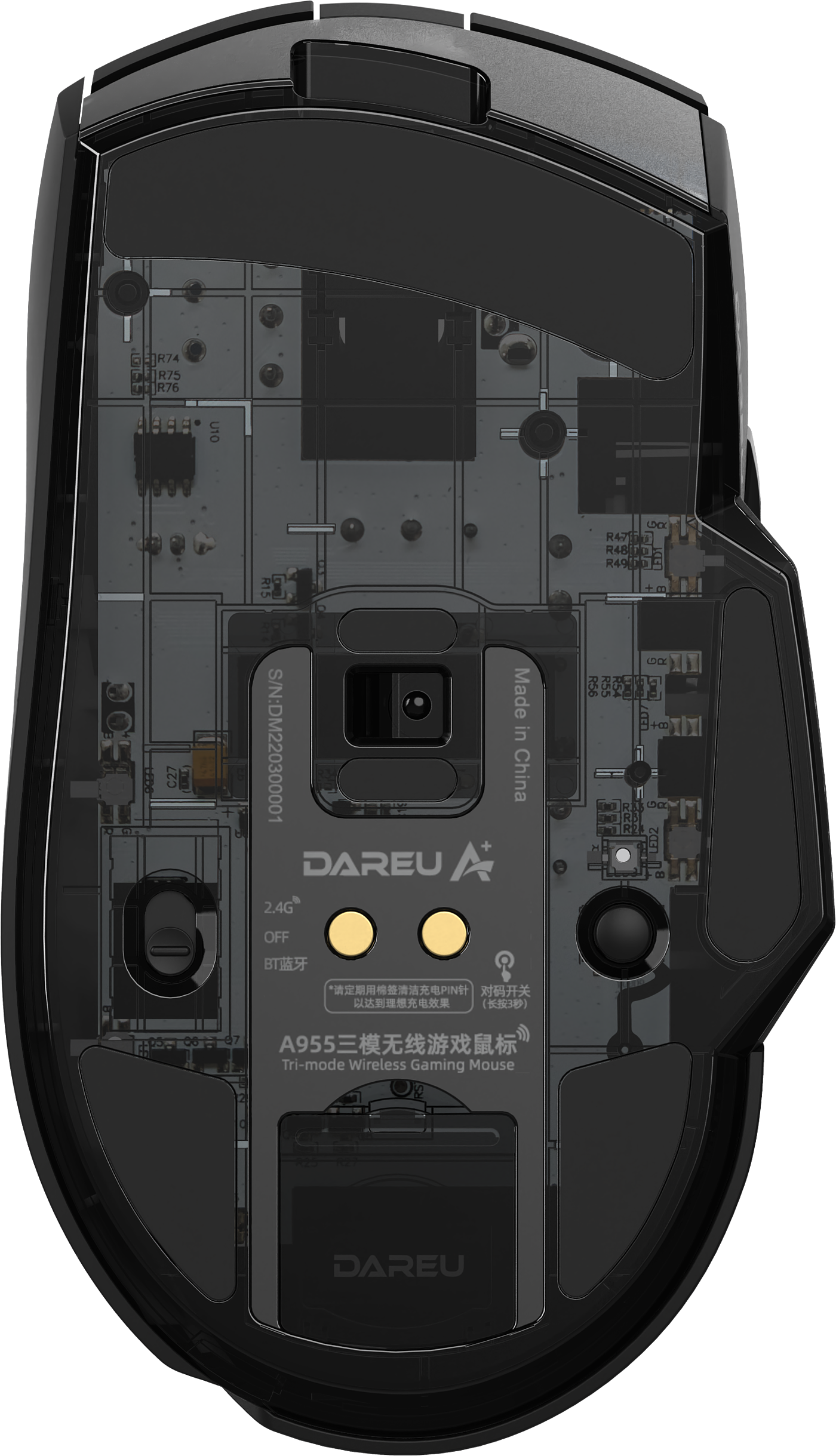 Daryou，Gaming Mouse，Bluetooth Mouse ，RGB，transparent，Wireless mouse，
