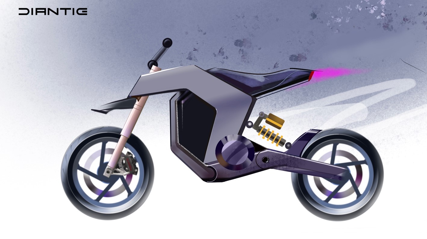 Electric motorcycle，Electric motorcycle，Design hand drawn，Design hand drawn，Point iron design，original，Point iron design，original，