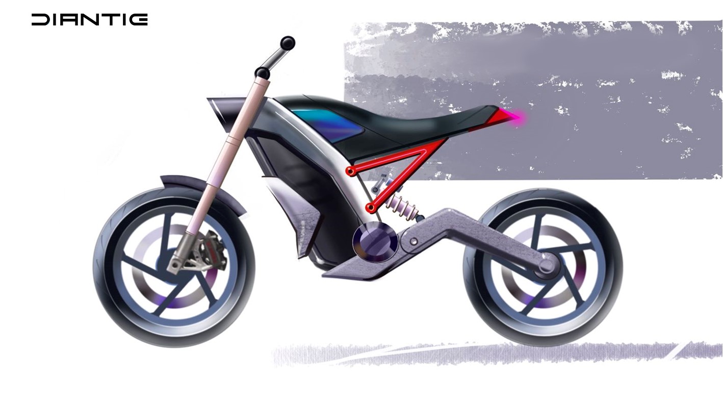 Electric motorcycle，Electric motorcycle，Design hand drawn，Design hand drawn，Point iron design，original，Point iron design，original，
