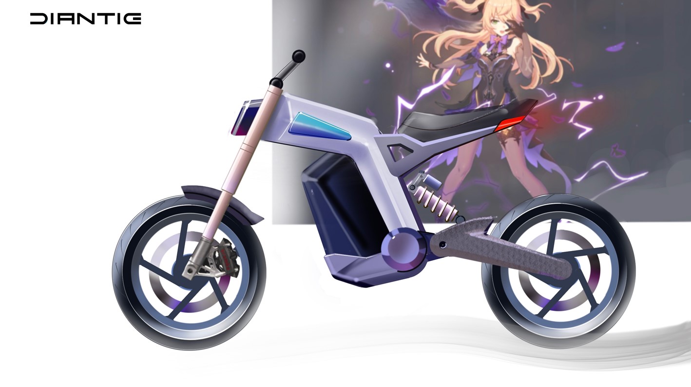 Electric motorcycle，Electric motorcycle，Design hand drawn，Design hand drawn，Point iron design，original，Point iron design，original，