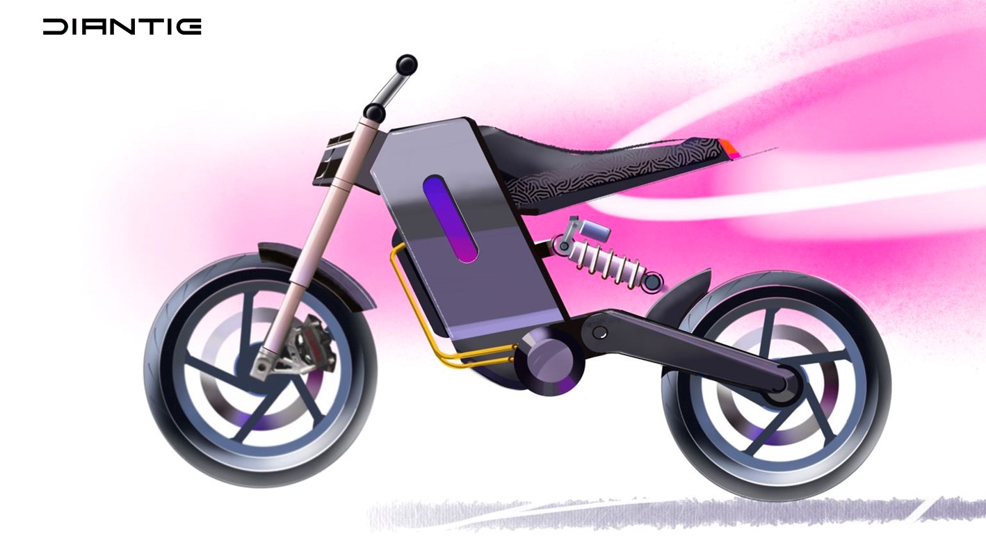 Electric motorcycle，Electric motorcycle，Design hand drawn，Design hand drawn，Point iron design，original，Point iron design，original，