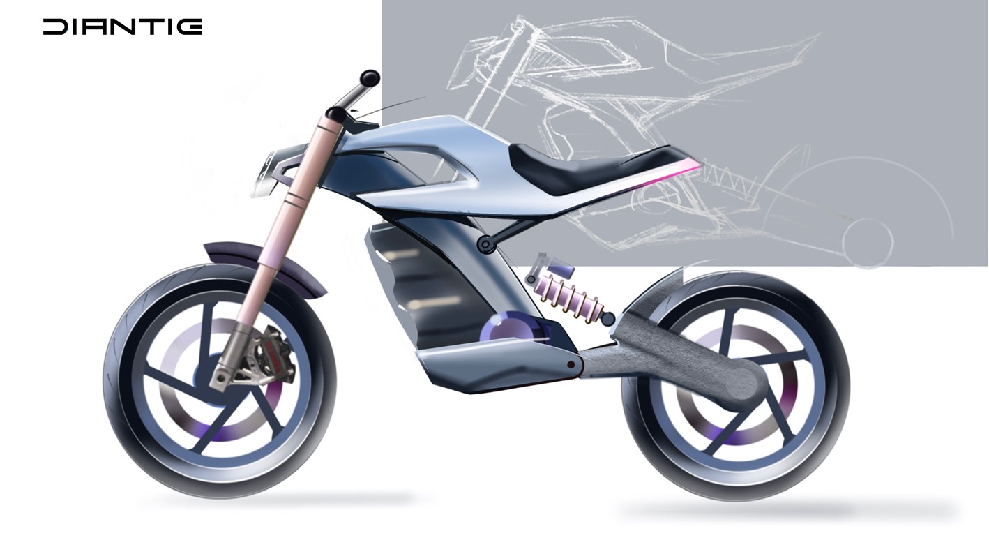 Electric motorcycle，Electric motorcycle，Design hand drawn，Design hand drawn，Point iron design，original，Point iron design，original，