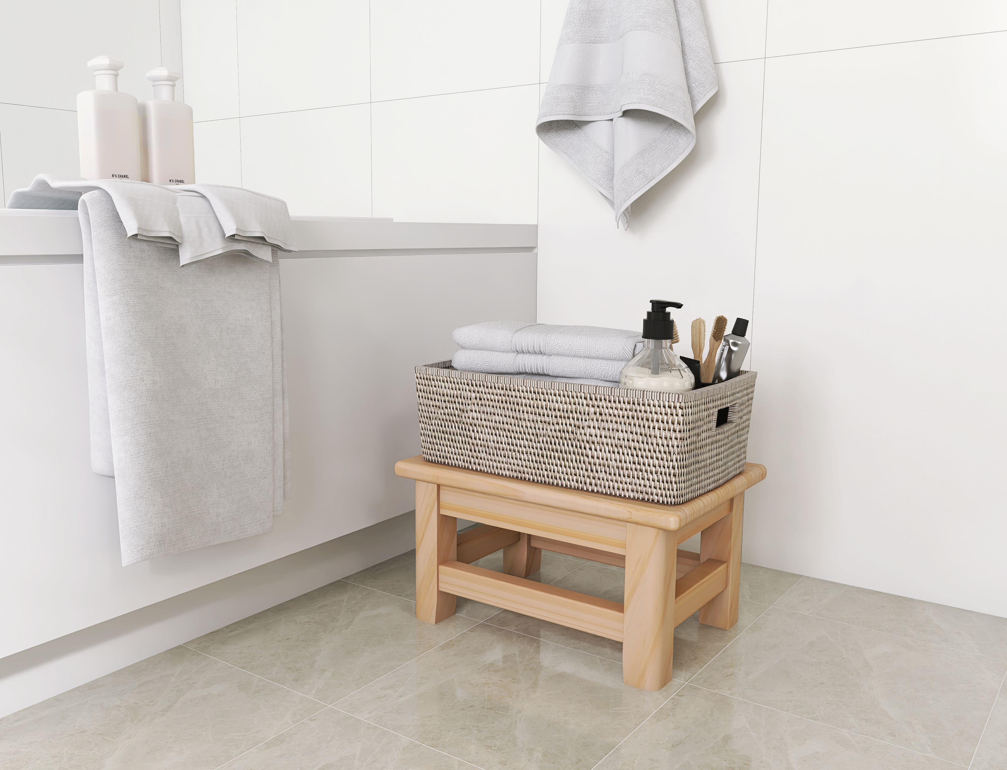 Small wooden bench household solid wood bench wooden stool low stool multifunctional square stool，Strong and durable small wooden stool，