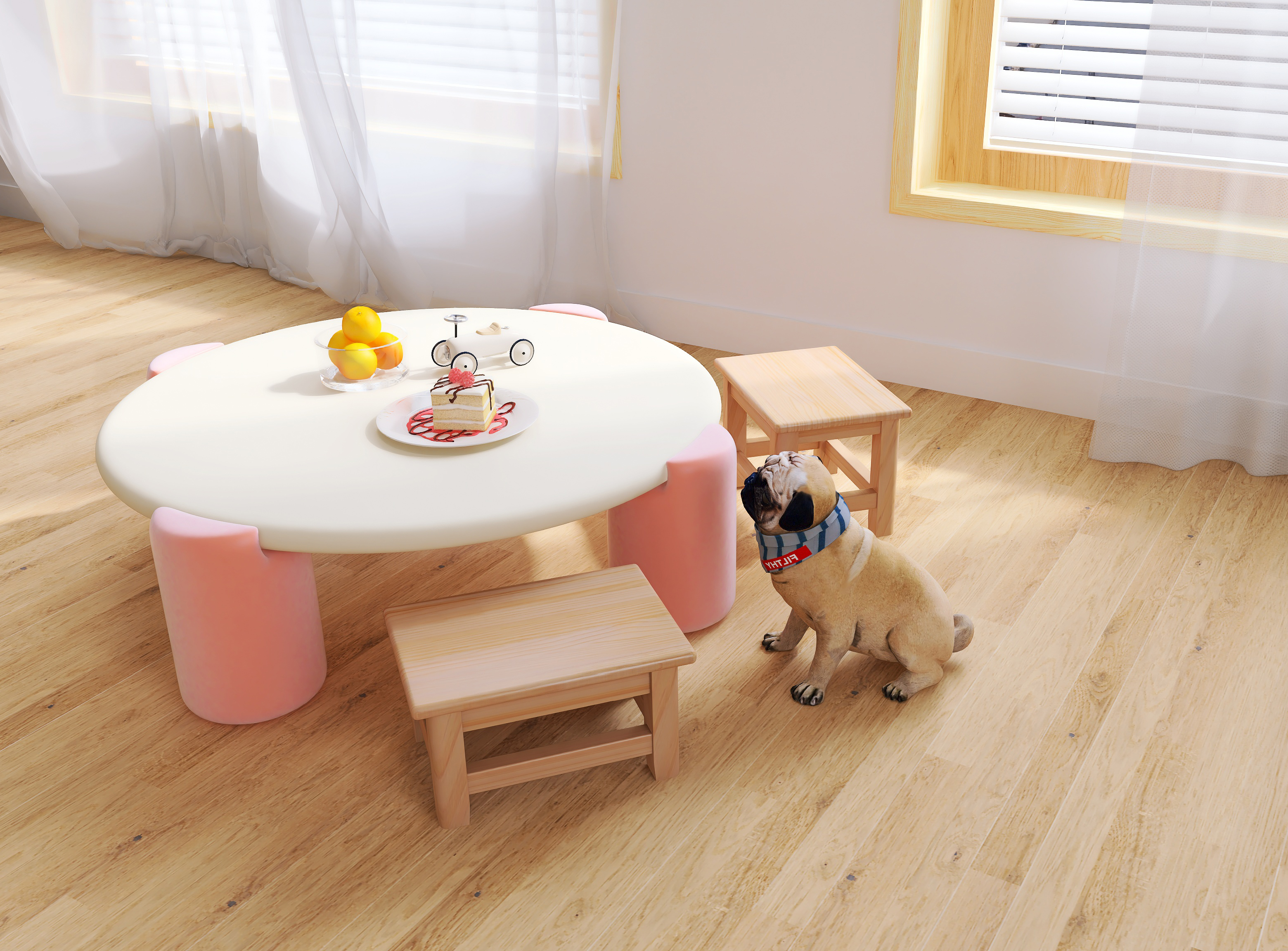 Small wooden bench household solid wood bench wooden stool low stool multifunctional square stool，Strong and durable small wooden stool，