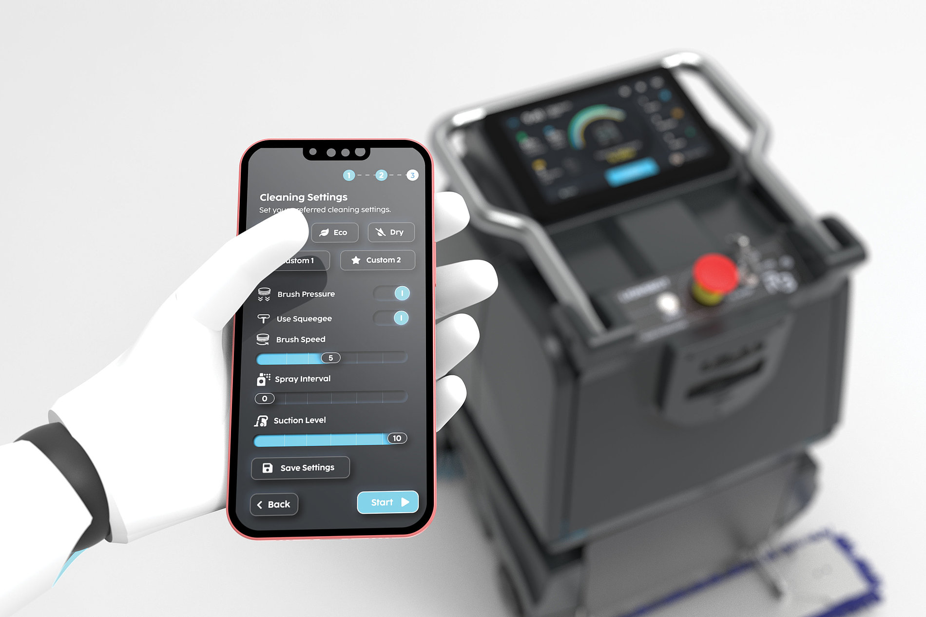 2022 Red Dot Design Concept Award，Tools and robots，Tools & Robotics，Cleaning robot，Mopping robot，