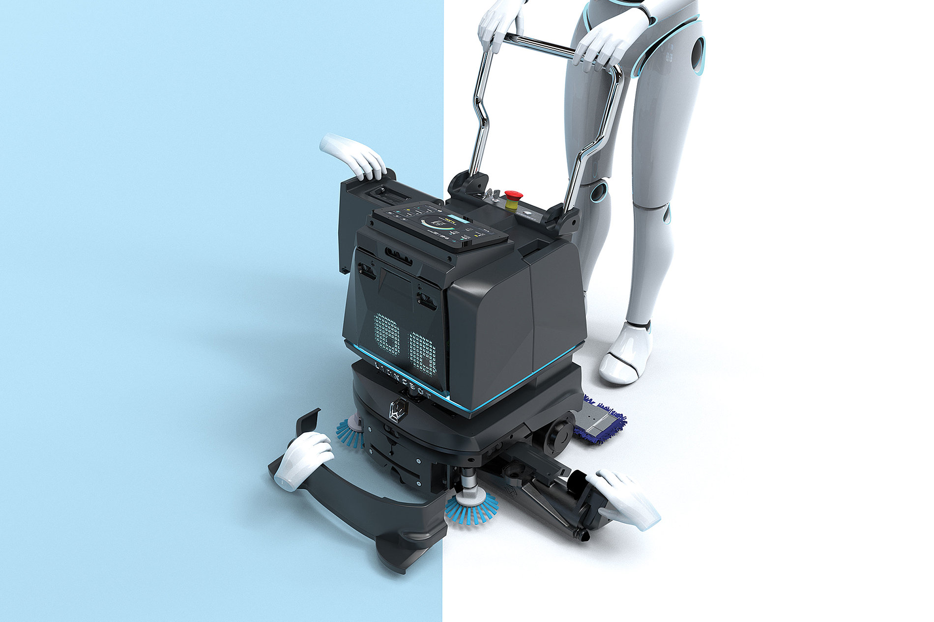 2022 Red Dot Design Concept Award，Tools and robots，Tools & Robotics，Cleaning robot，Mopping robot，