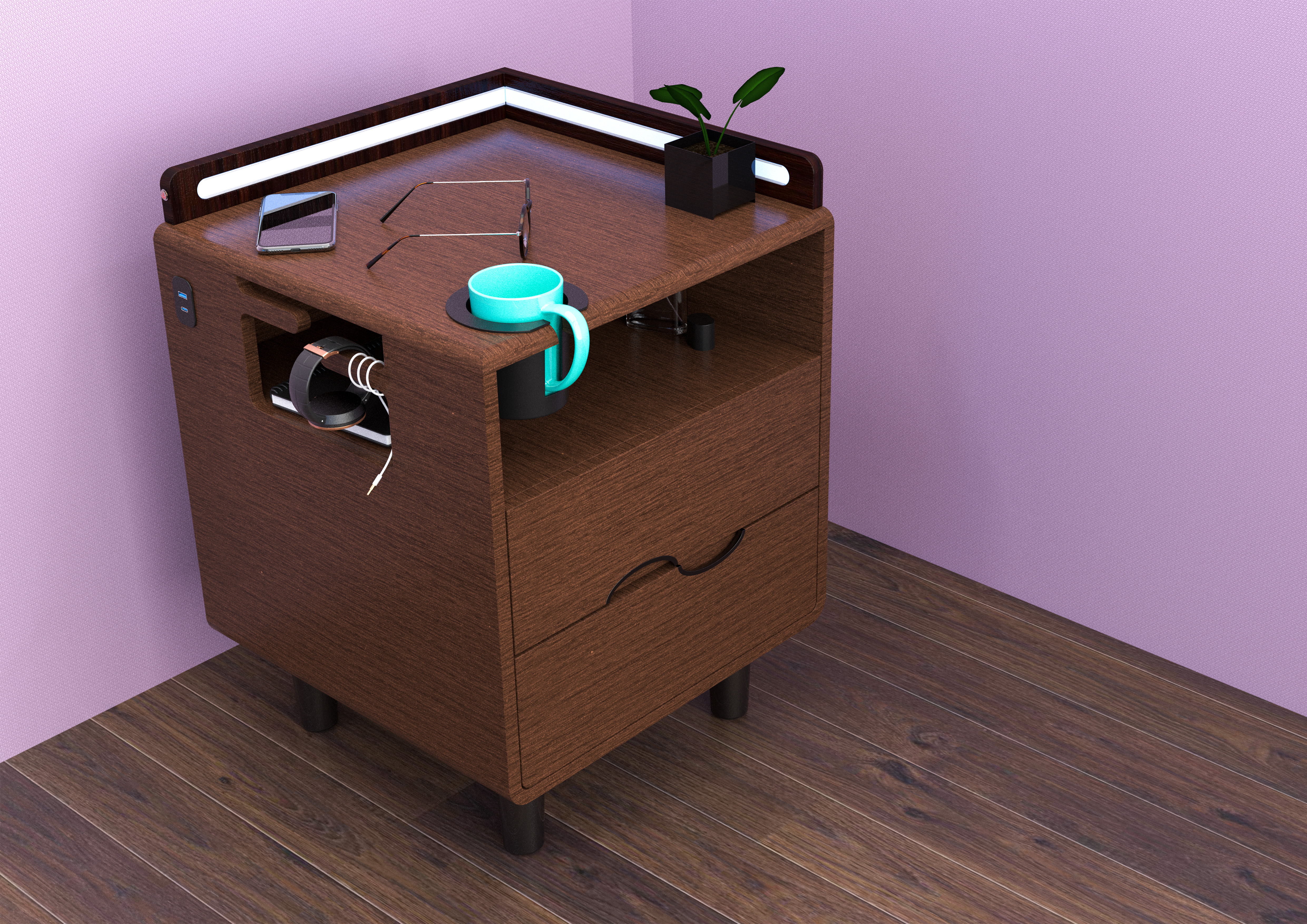 bedside cupboard，furniture，