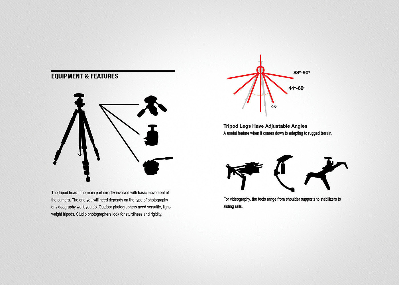 industrial design，product design，Design process，Hand drawn sketch，tripod，camera，parts，